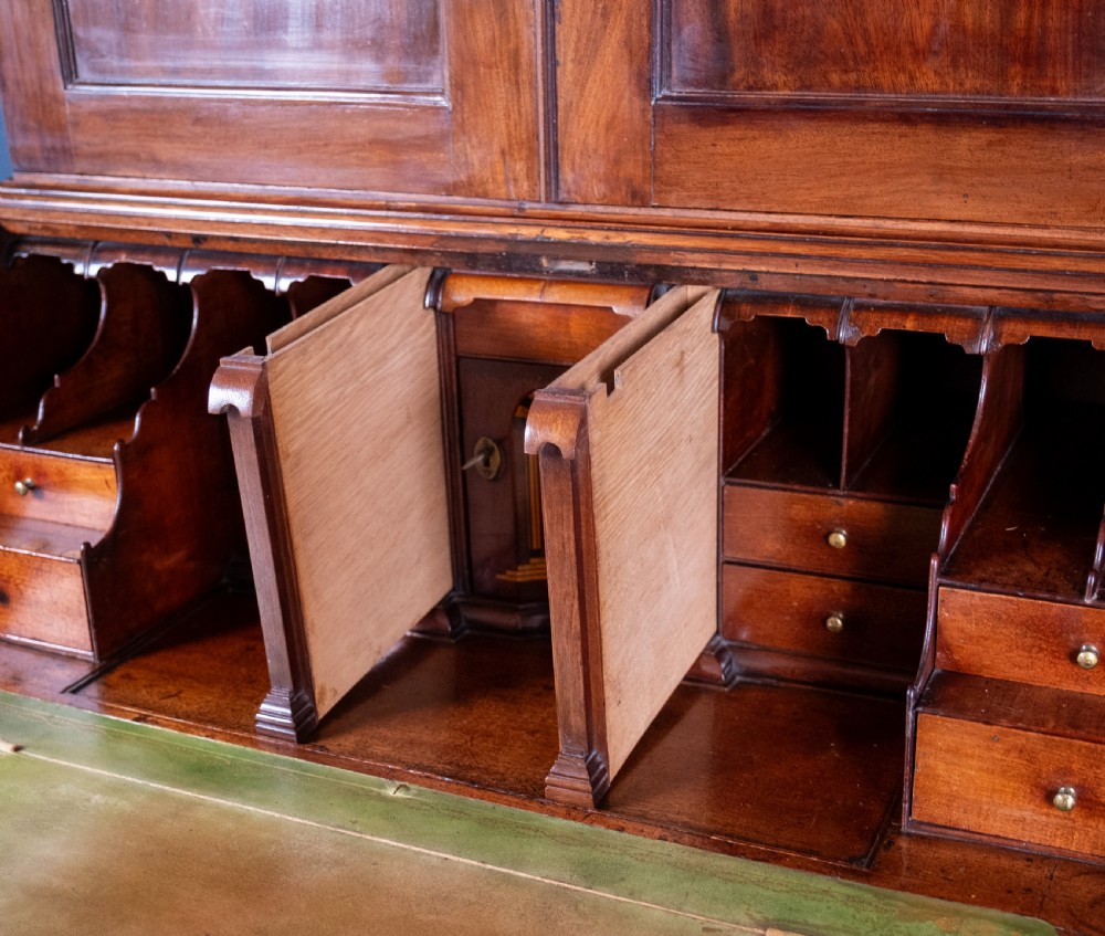 George III Mahogany Bookcase Bureau View XXII