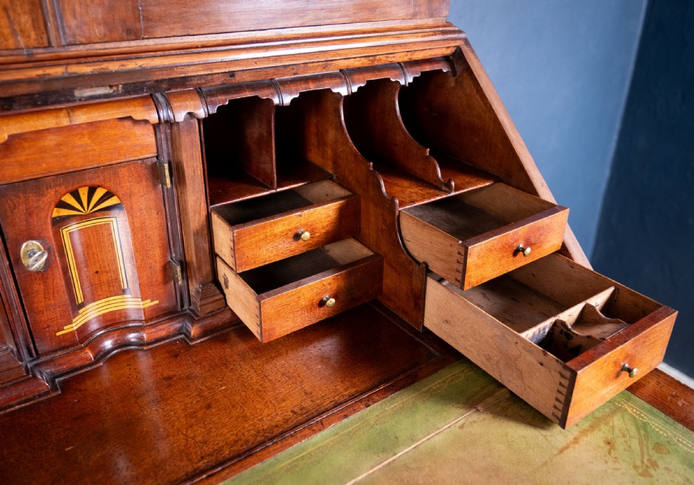 George III Mahogany Bookcase Bureau View XXIII