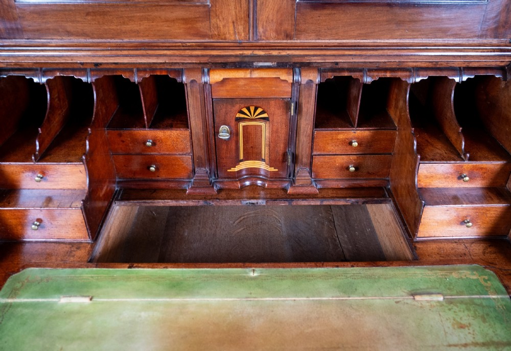 George III Mahogany Bookcase Bureau View XXIV