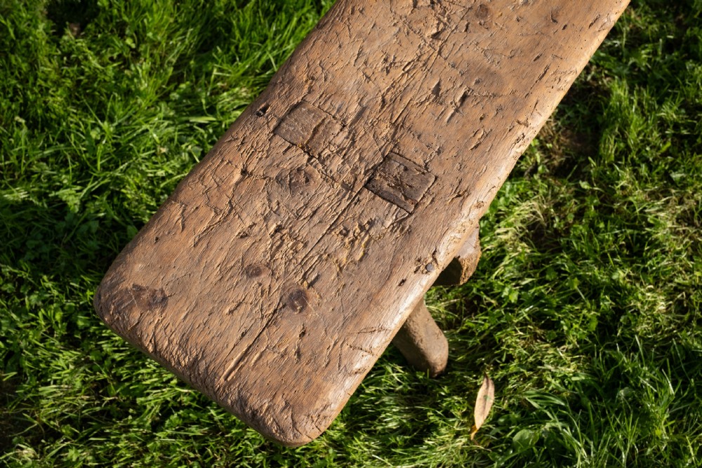 19th Century 9 Foot Long Farmhouse Bench View II