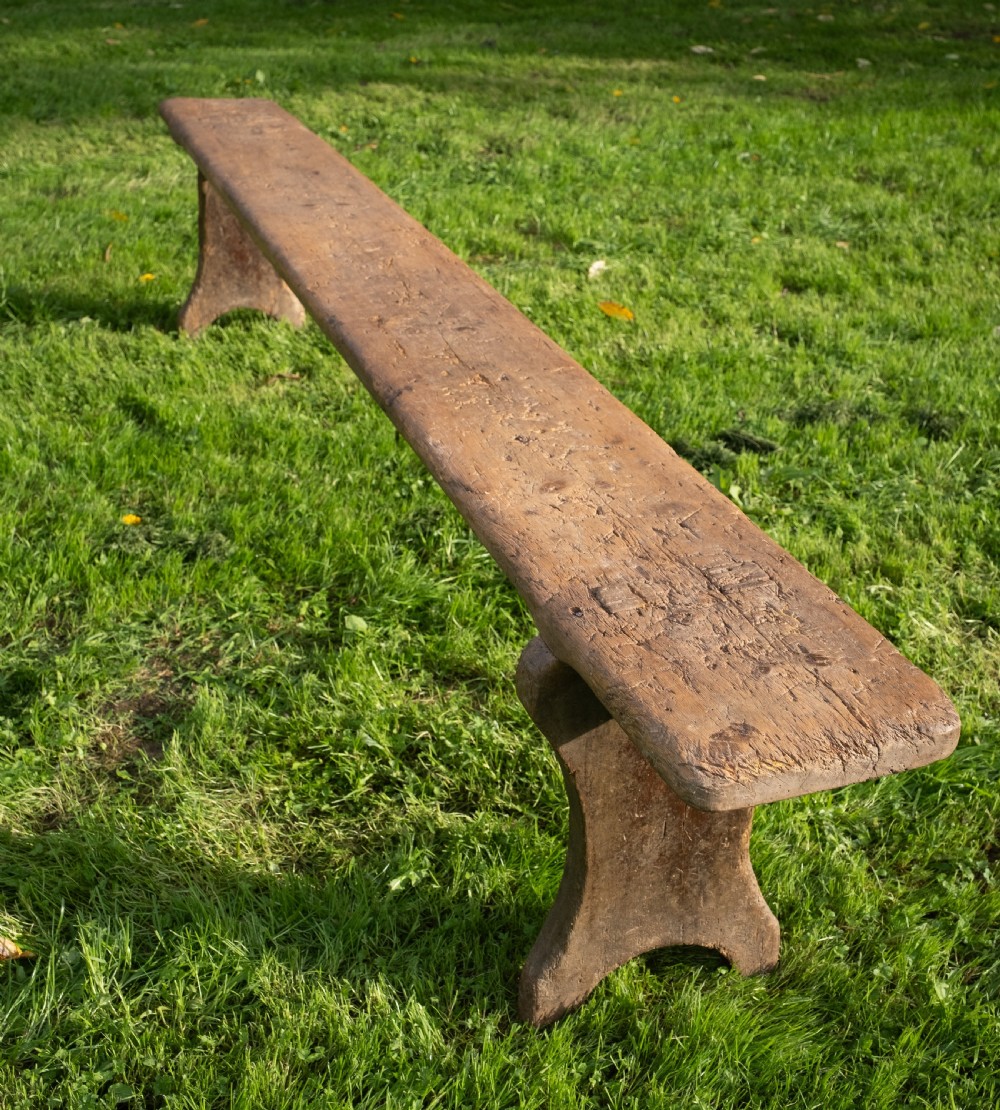 19th Century 9 Foot Long Farmhouse Bench View VI