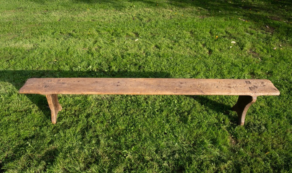 19th Century 9 Foot Long Farmhouse Bench View VII
