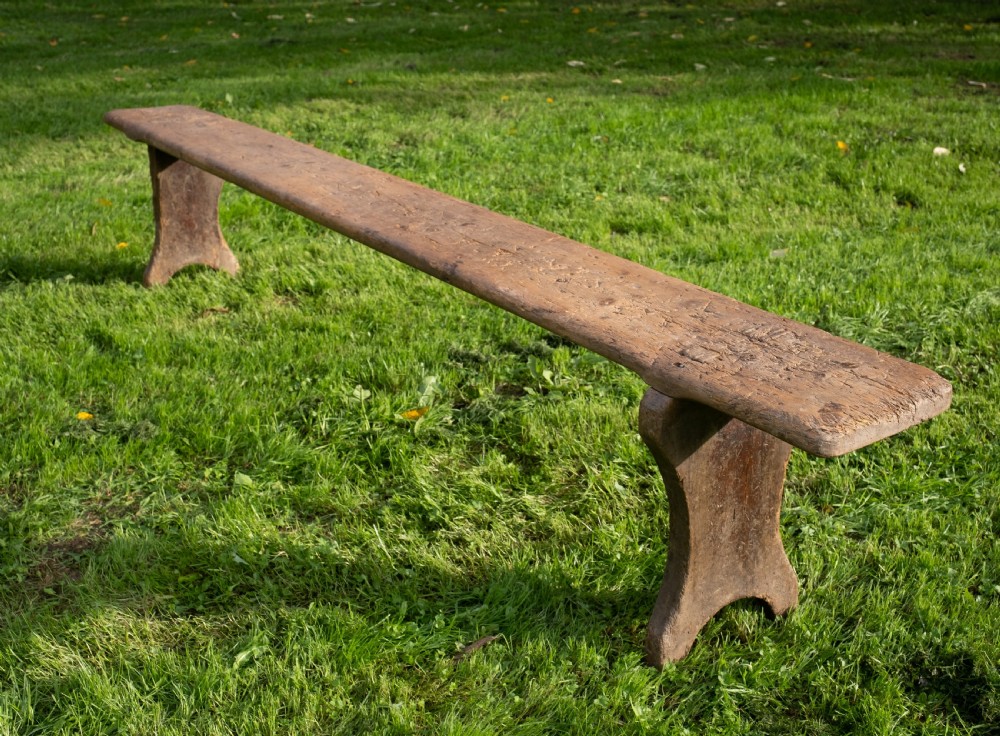 19th Century 9 Foot Long Farmhouse Bench View VIII