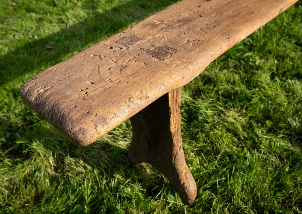 19th Century 9 Foot Long Farmhouse Bench View XIII