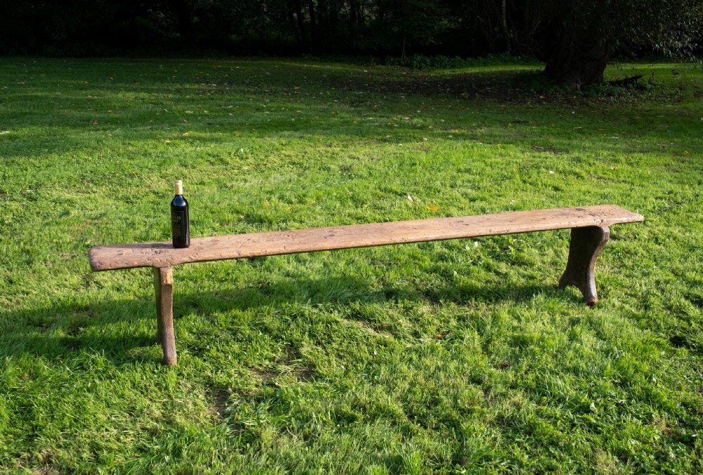 19th Century 9 Foot Long Farmhouse Bench View XV