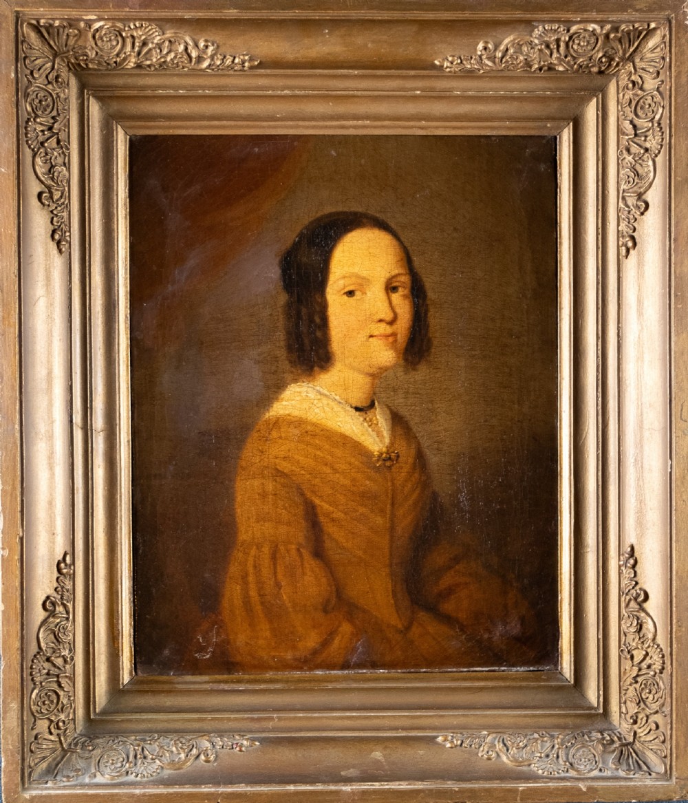 19th Century Portrait Of A Young Woman - British School. View V