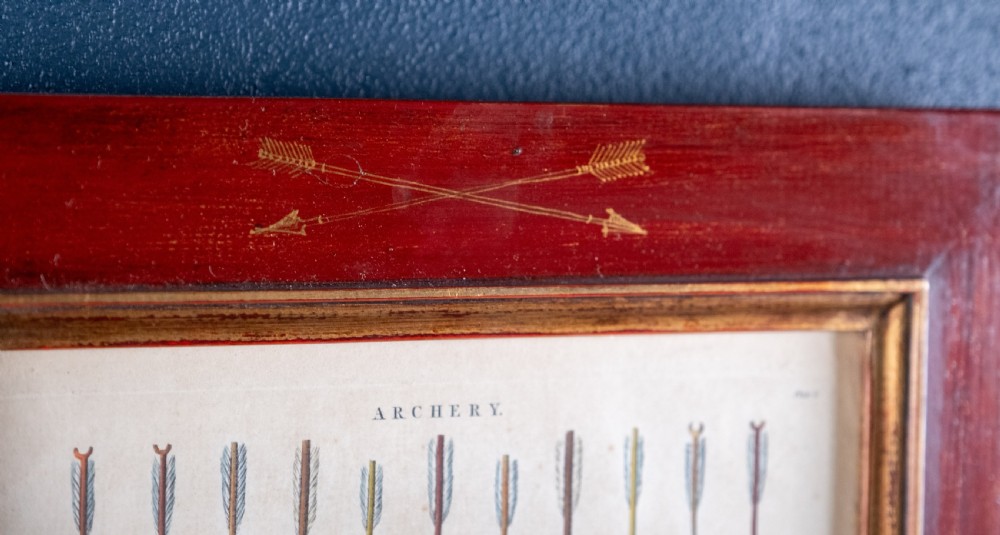 Antique Print Archery 'A View of Arrows & Arrow Heads...' Published by J. Wilkes, 1797 View IV