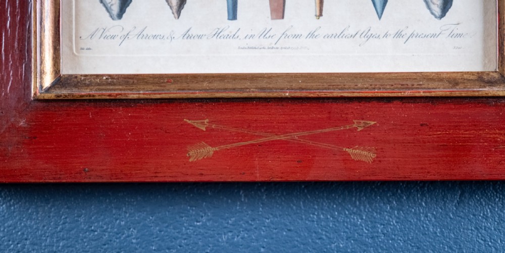 Antique Print Archery 'A View of Arrows & Arrow Heads...' Published by J. Wilkes, 1797 View VIII