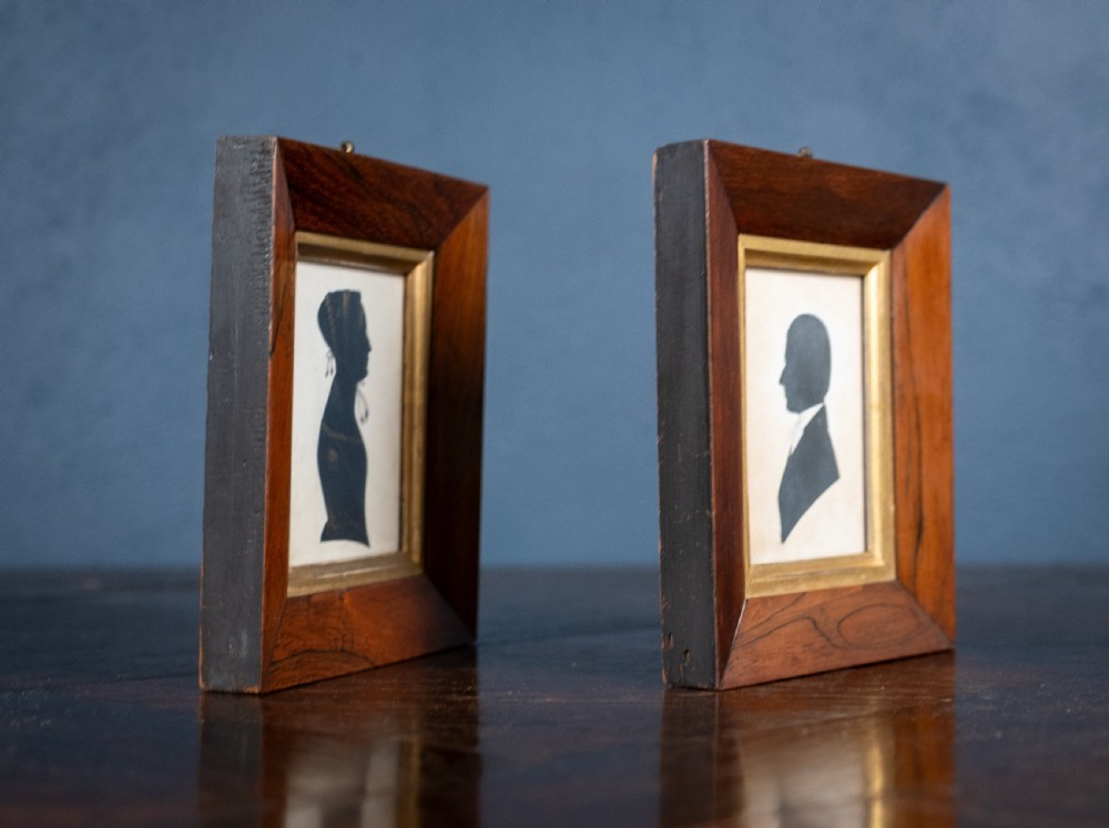 Pair of 19th Century Silhouettes, 'Barbara' & 'William'. View VI