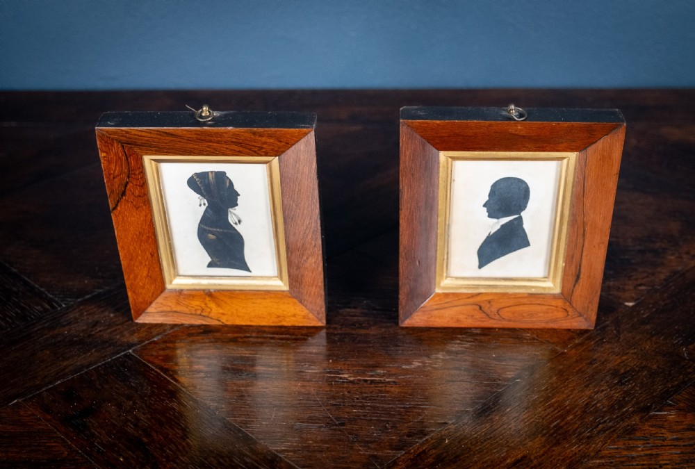 Pair of 19th Century Silhouettes, 'Barbara' & 'William'. View VII