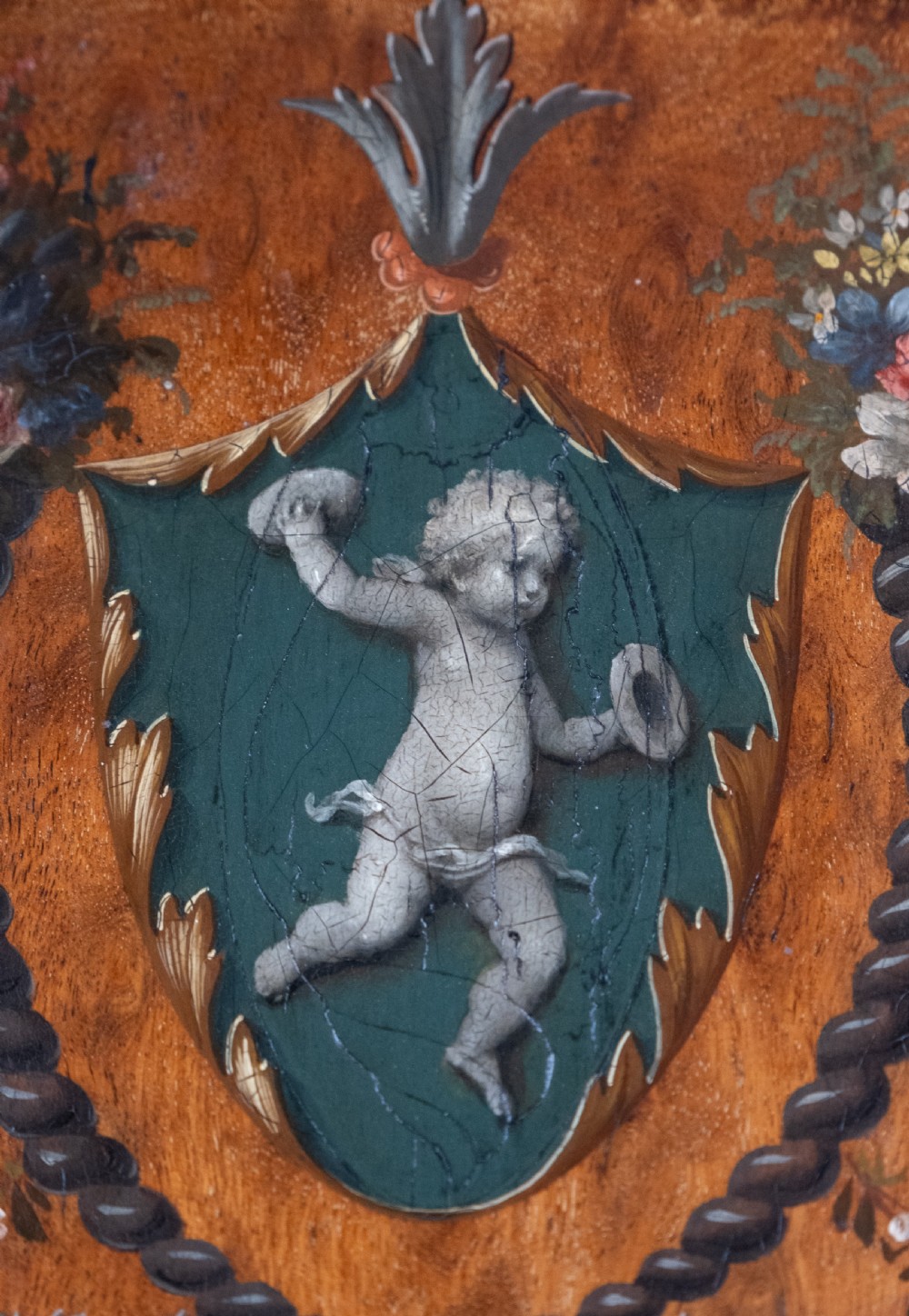 George III Sheraton Period Painted Knife Box, c.1790 View IV