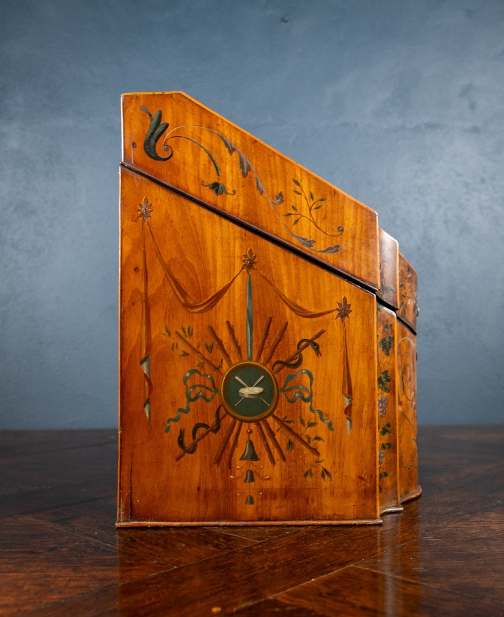 George III Sheraton Period Painted Knife Box, c.1790 View XIX