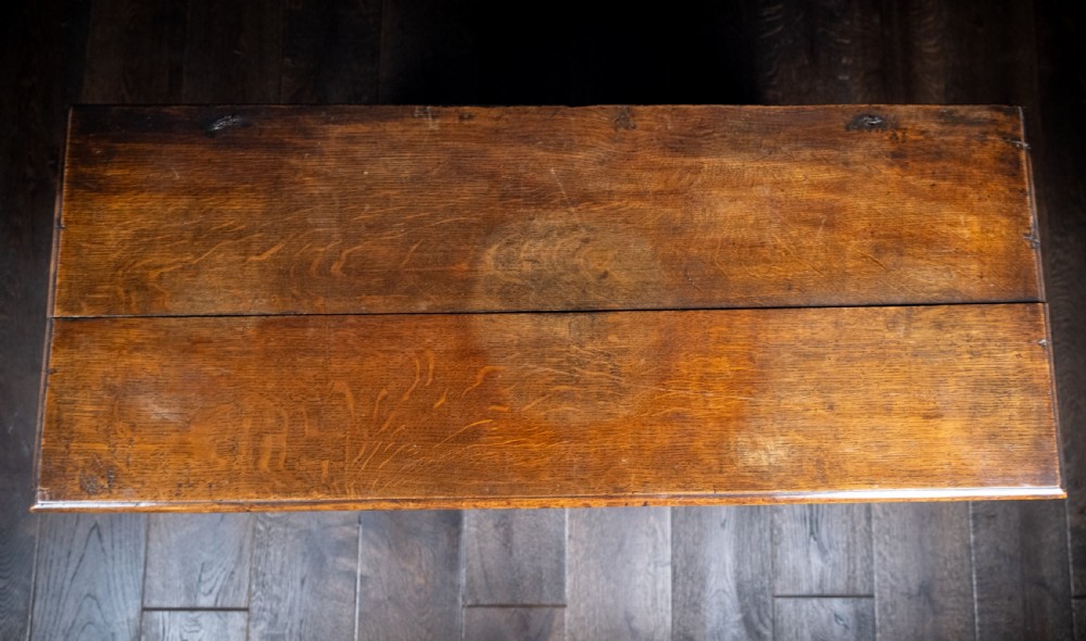 18th Century Oak Coffer With Carved Rosettes View XV
