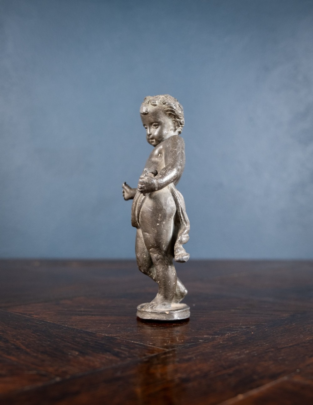 18th Century Lead Putto Figure View IV