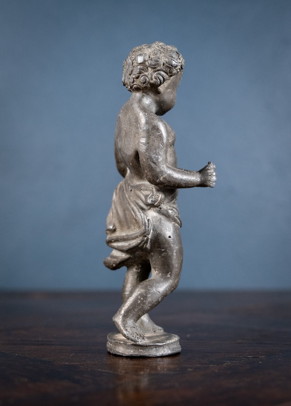 18th Century Lead Putto Figure View VII