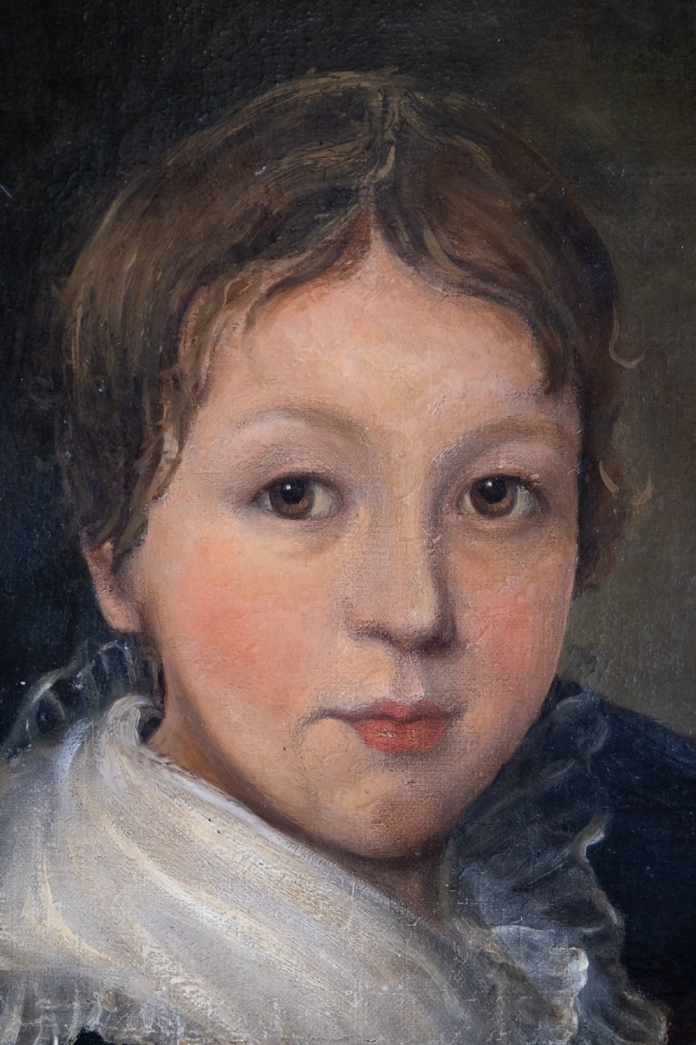 19th Century Portrait 'Boy Building House Of Cards' (English School) View III