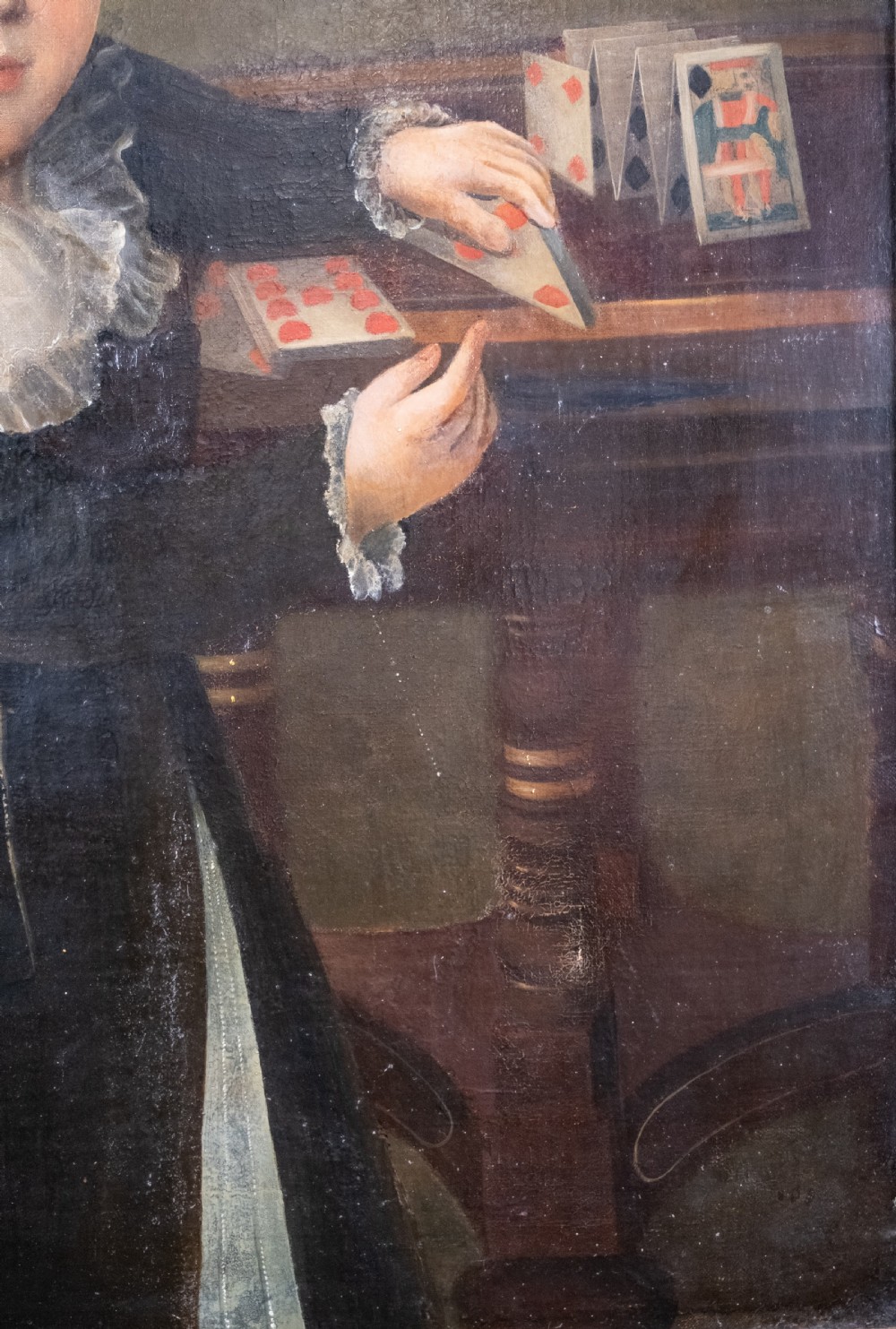 19th Century Portrait 'Boy Building House Of Cards' (English School) View V