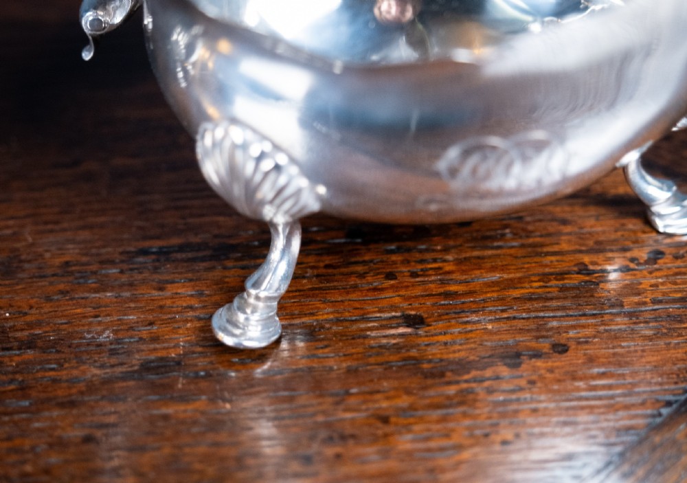 Pair Of Large Silver Sauce Boats by Abraham Portal, London, 1768. View X