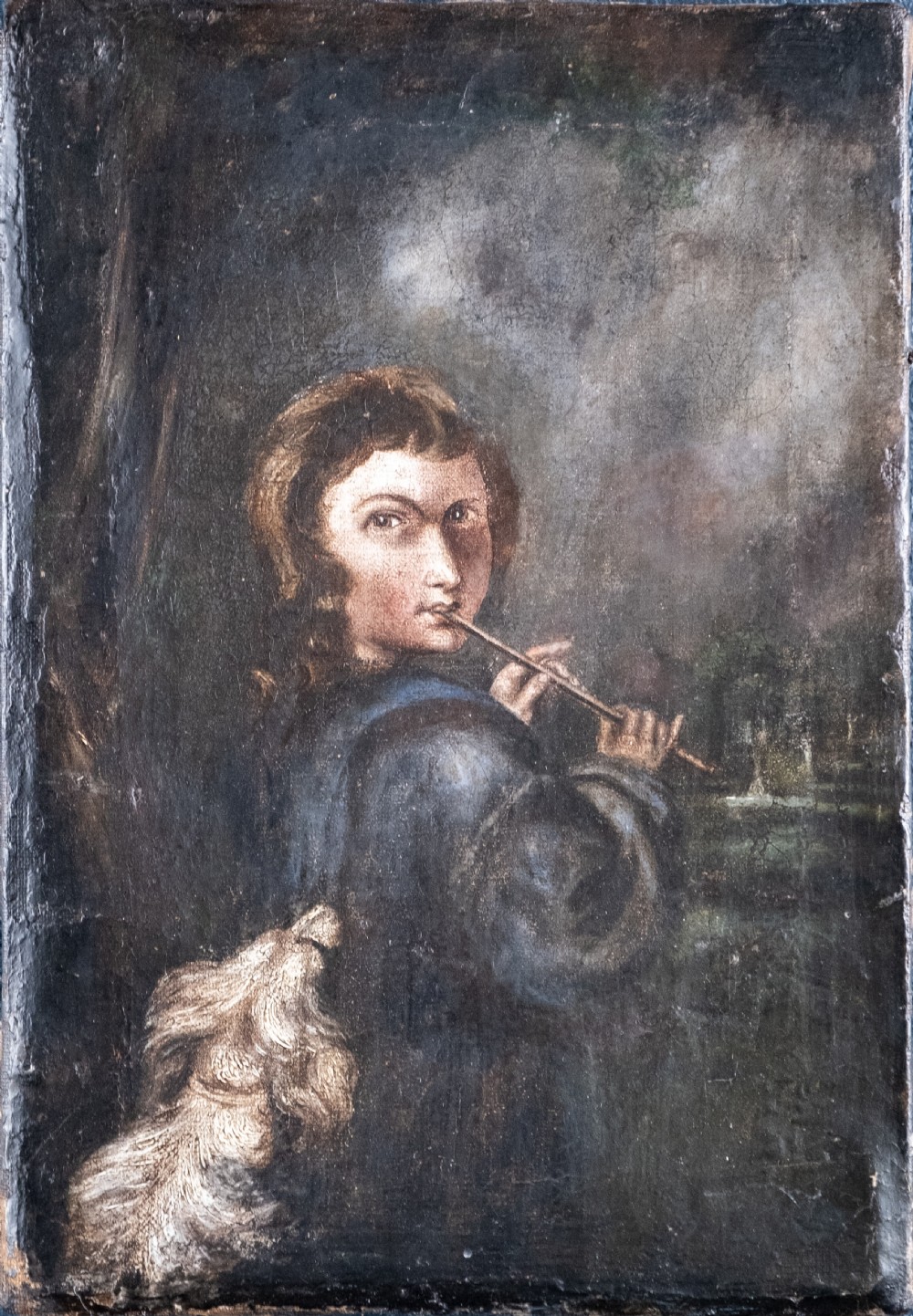 After Sir Joshua Reynolds (1723-92) - 'Piping Shepherd Boy'. Oil on Canvas.