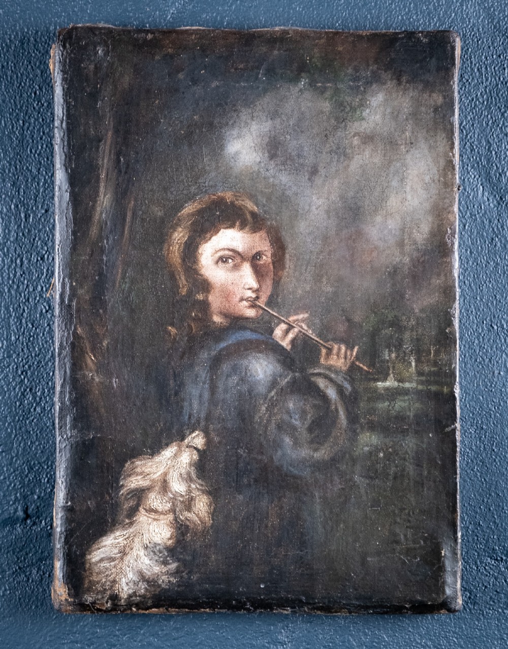 After Sir Joshua Reynolds (1723-92) - 'Piping Shepherd Boy'. Oil on Canvas. View II