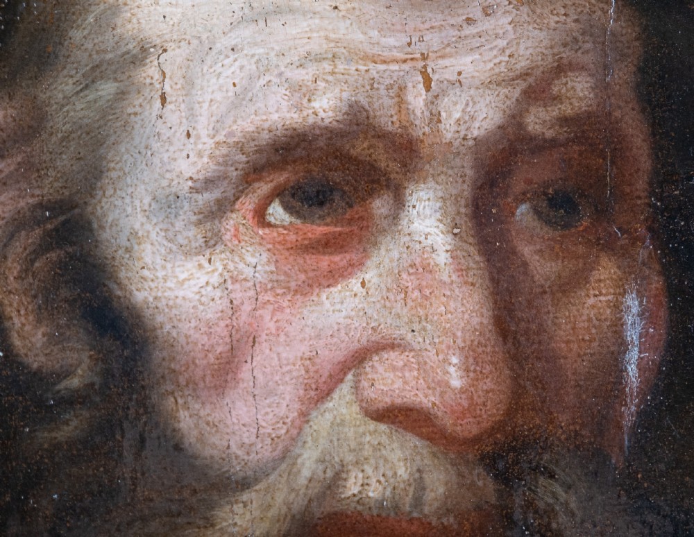18th Century Portrait Of A Gentleman - Old Master School. Oil on Panel. View IV