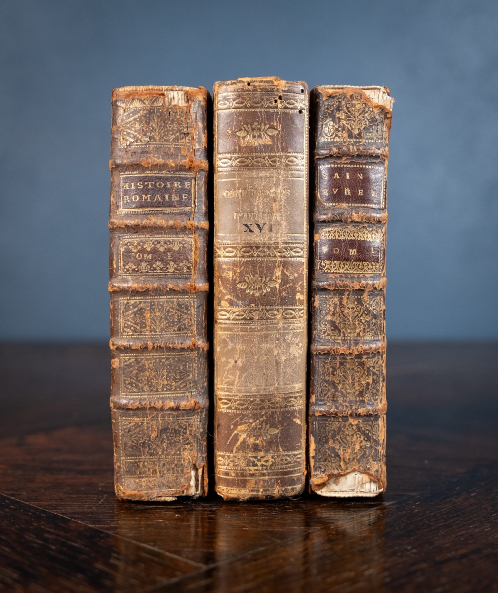 18th Century French Leather Books With Secret Compartments (Three Books) View III