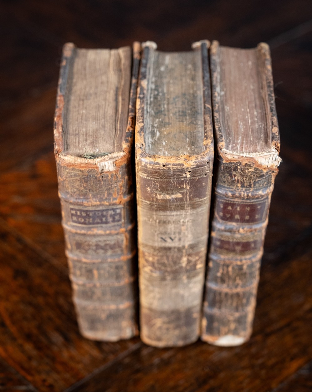 18th Century French Leather Books With Secret Compartments (Three Books) View IV