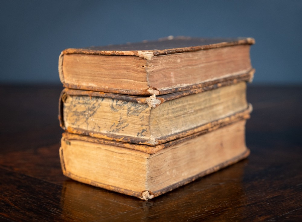 18th Century French Leather Books With Secret Compartments (Three Books) View V