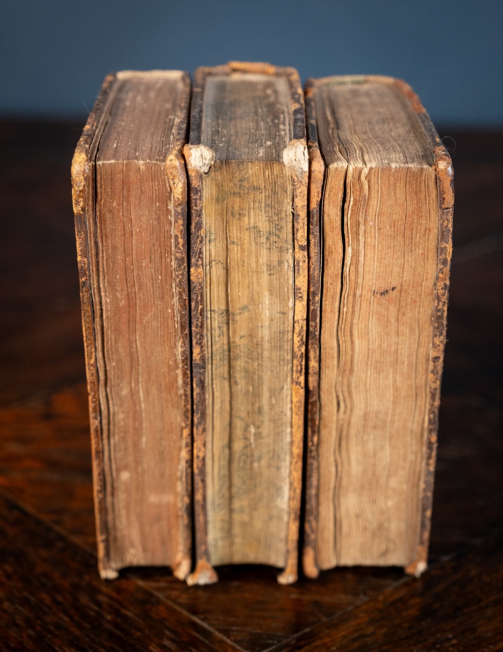 18th Century French Leather Books With Secret Compartments (Three Books) View VI