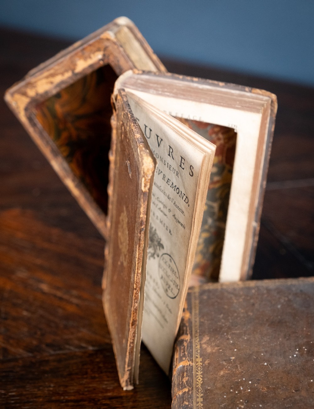 18th Century French Leather Books With Secret Compartments (Three Books) View VII