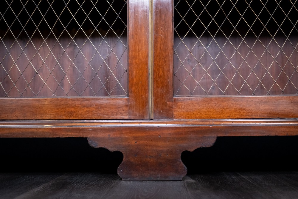 Large Regency Brass Inlaid Mahogany Bookcase View VI
