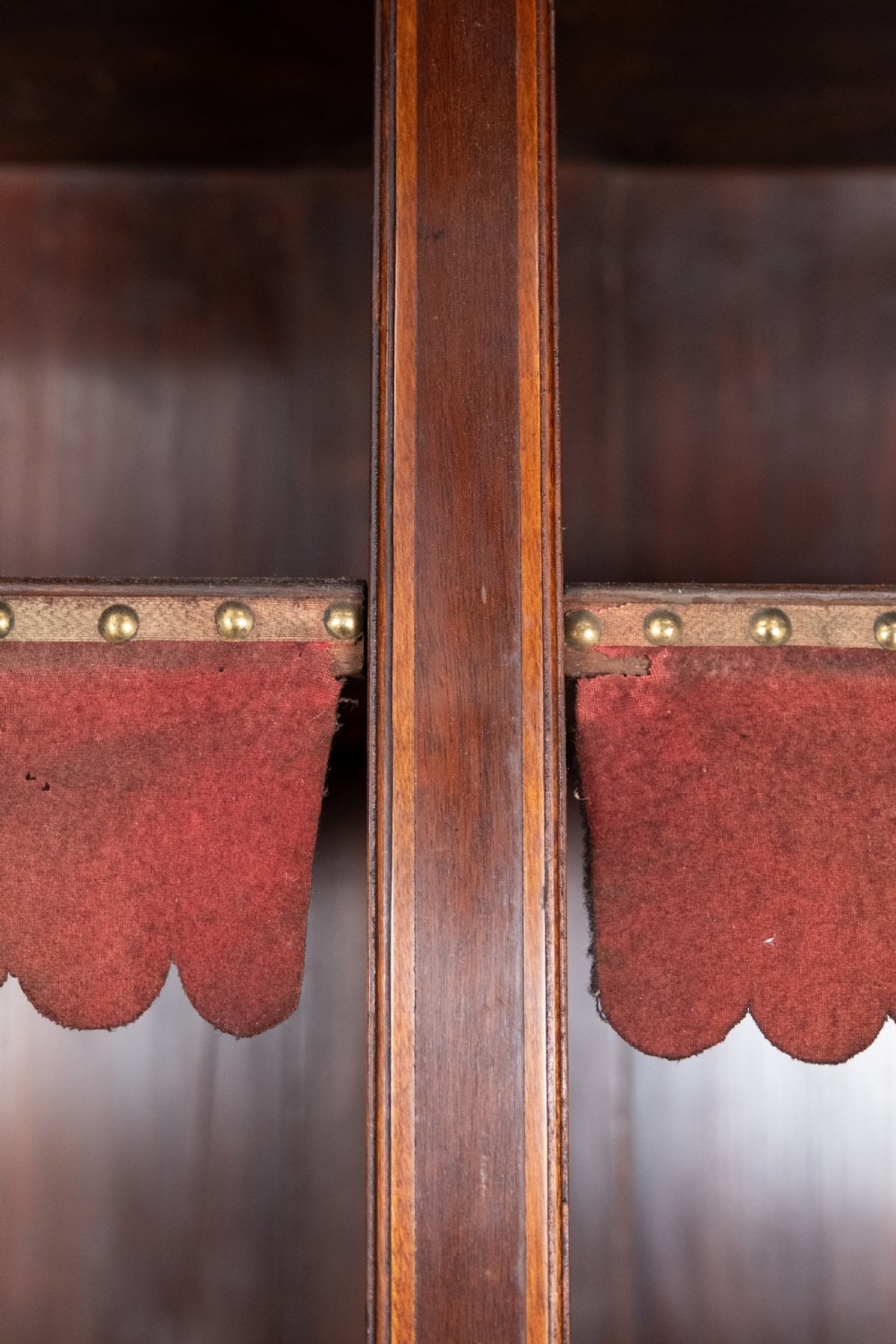 Large Regency Brass Inlaid Mahogany Bookcase View XII