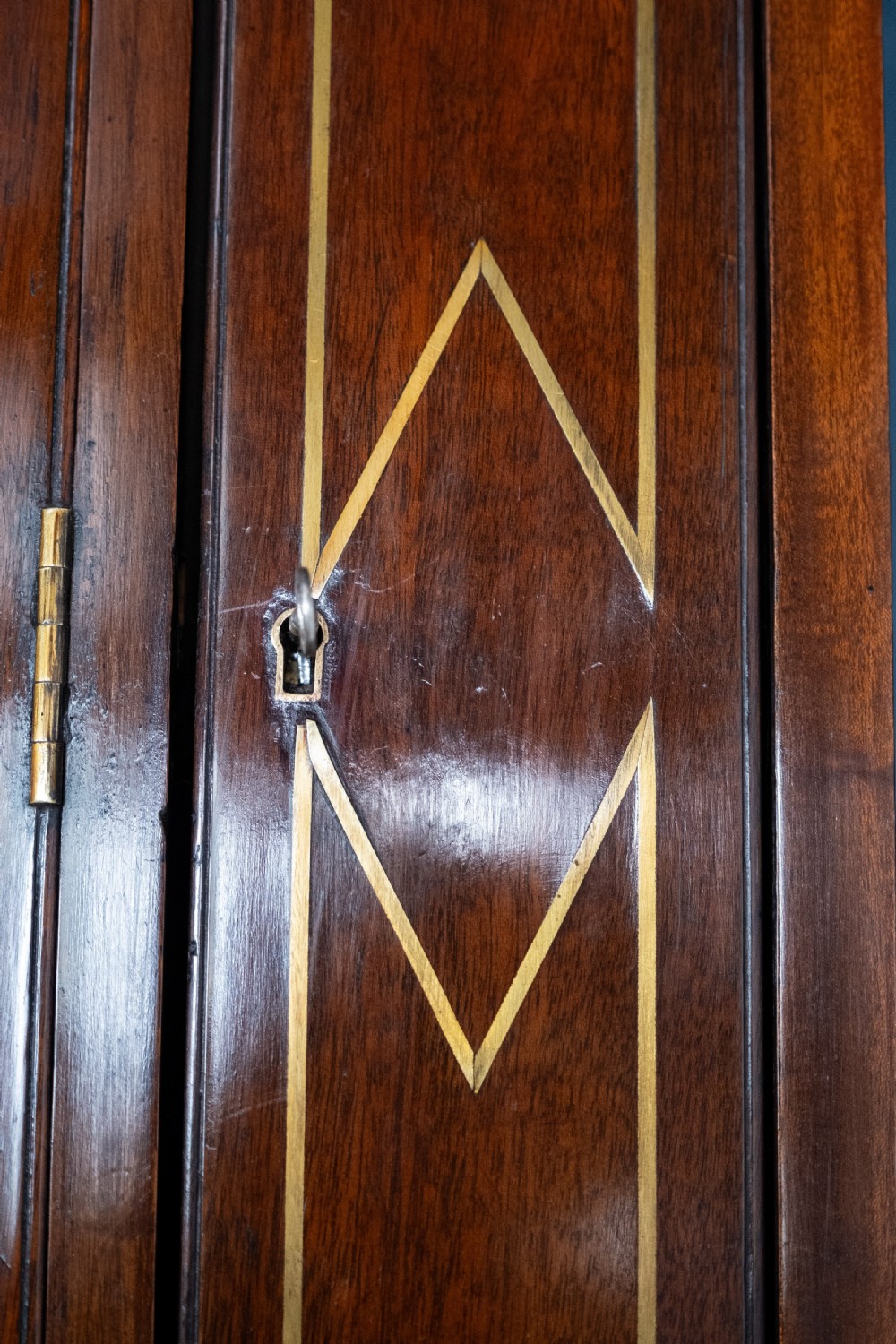 Large Regency Brass Inlaid Mahogany Bookcase View XIV