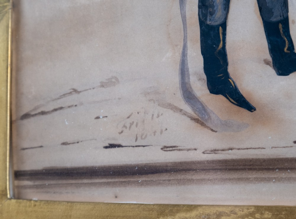 Henry Albert Frith (1819-1871) -Large Silhouette of Gentleman and Horse View V