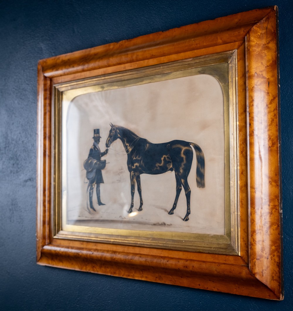 Henry Albert Frith (1819-1871) -Large Silhouette of Gentleman and Horse View VIII
