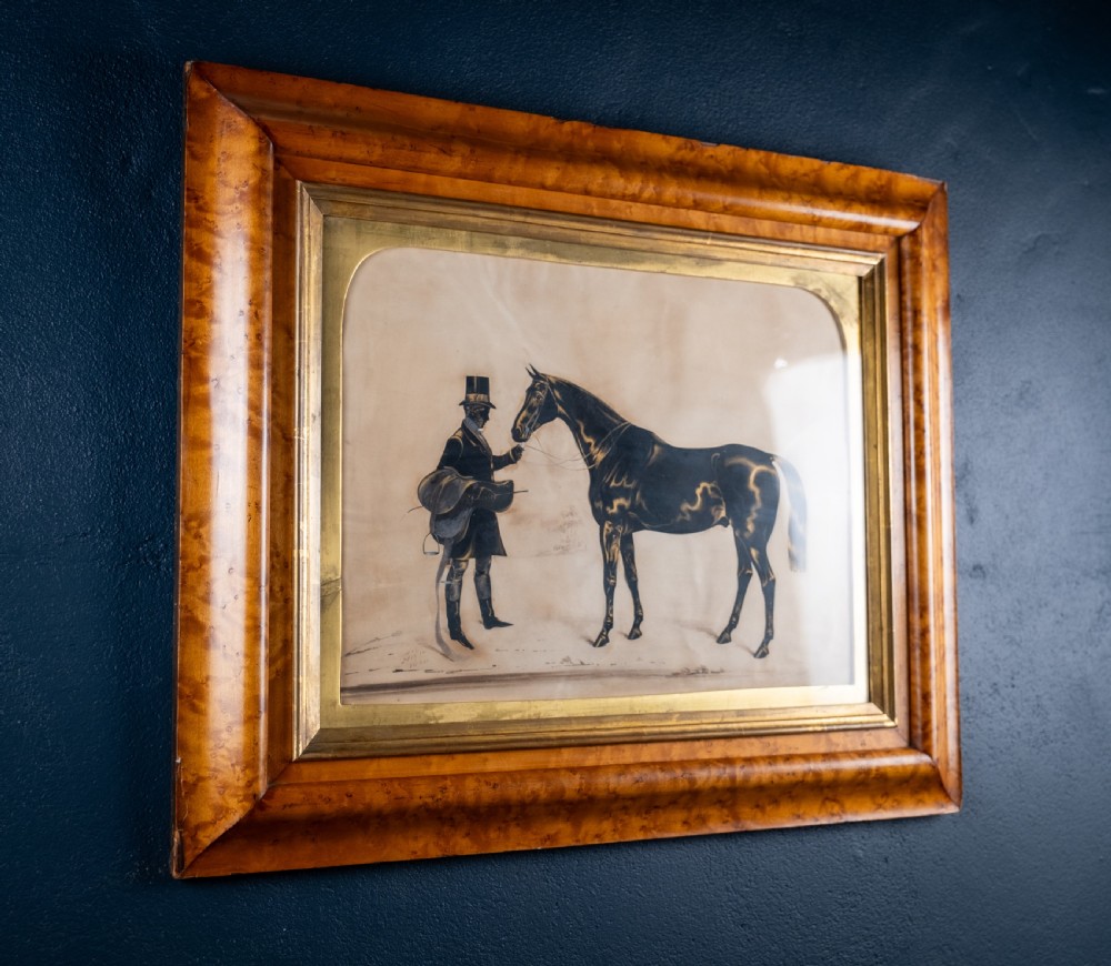 Henry Albert Frith (1819-1871) -Large Silhouette of Gentleman and Horse View IX