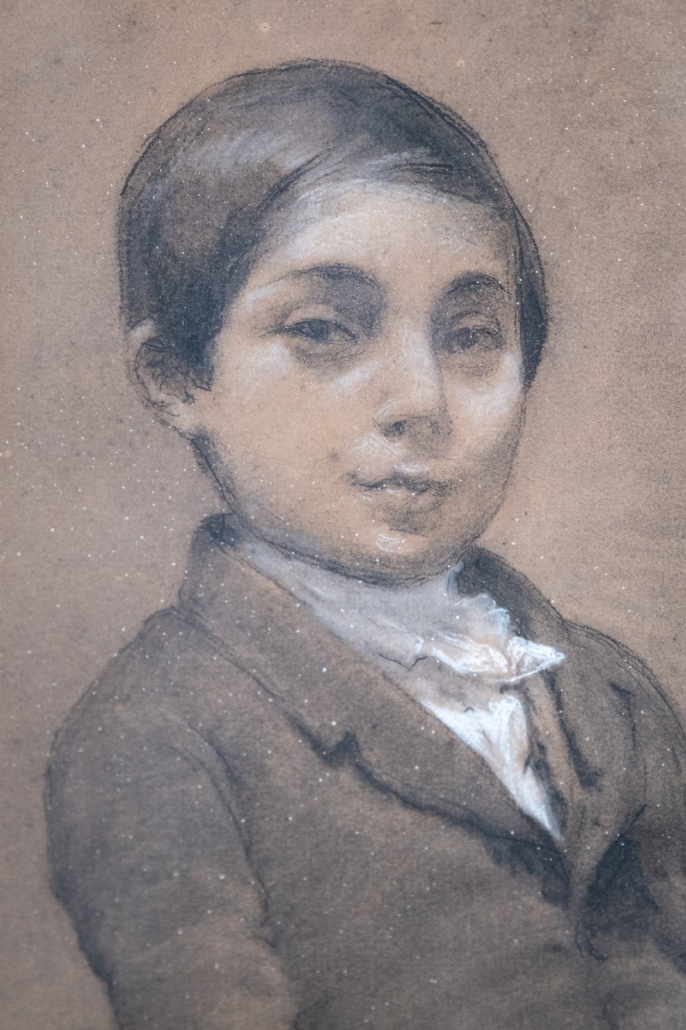 Three-Quarter Length Portrait, Signed 'L. Bonnefoy'. Dated 1849. Pastel. View IV