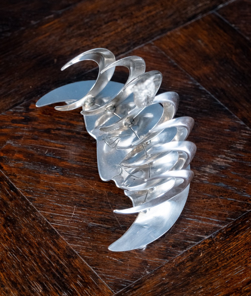 Owl & Moon Silver Plated Toast Rack by Pridham & Sons, Torquay, c.1920 View VII