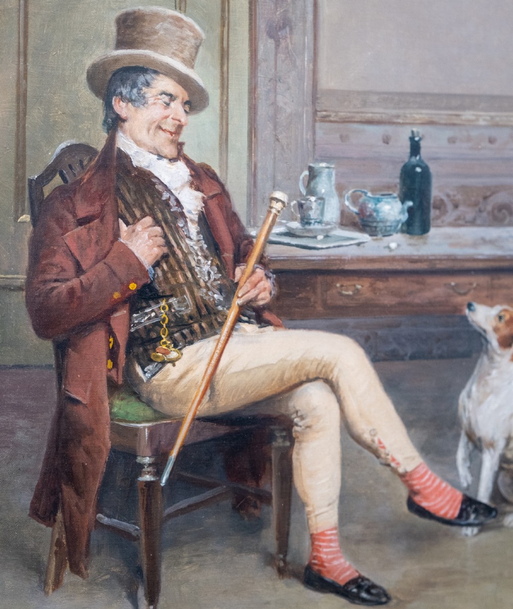 Arturo Orselli (Italian, 19th Century) - A Treat From The Master's Table. Oil On Canvas. View III