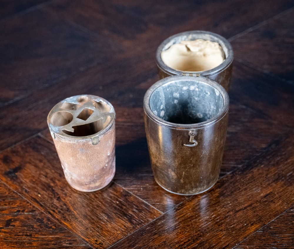 Georgian Irish Pewter & Treen Campaign Shaving Box View VI