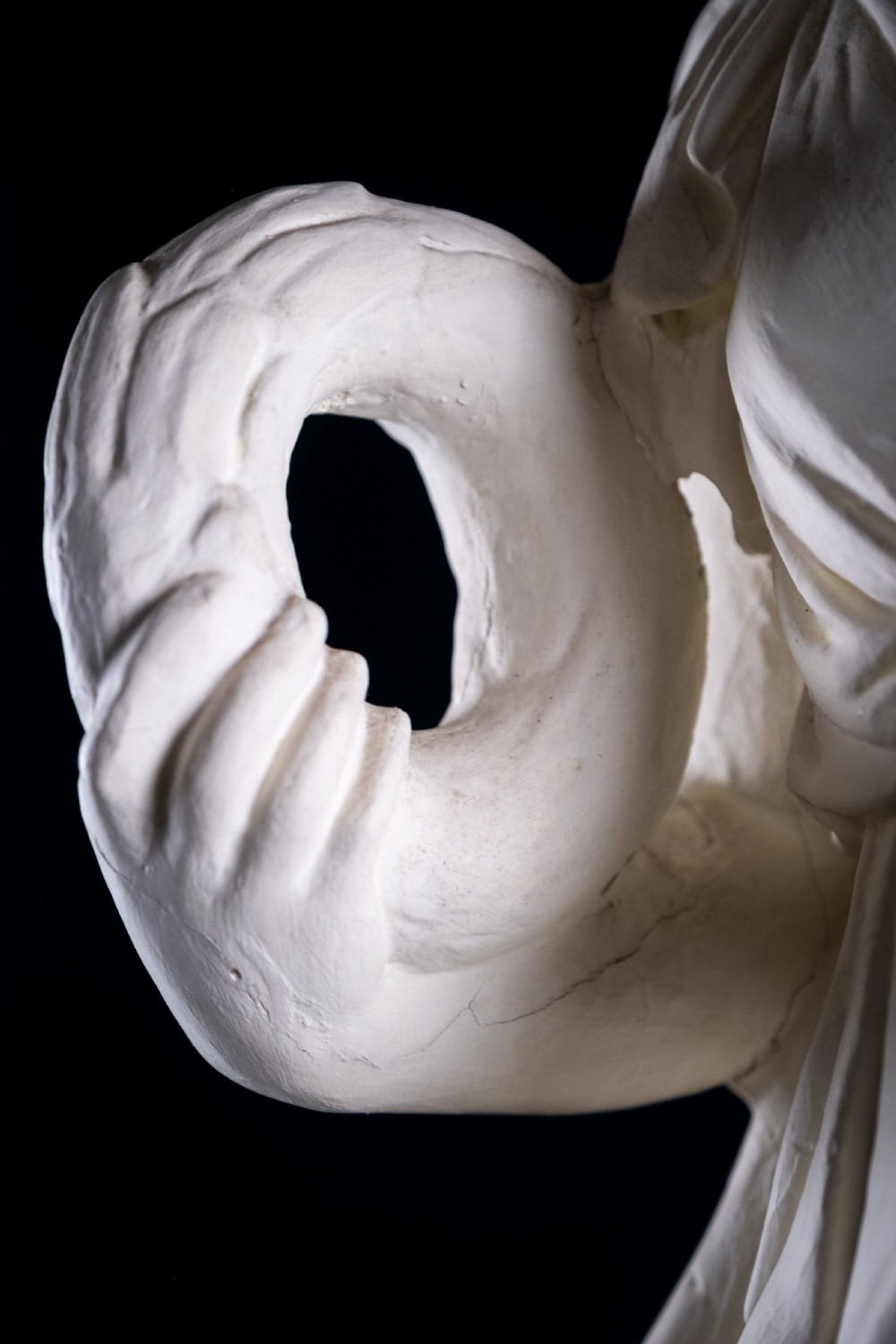 Large Plaster Composition Of A Classical Maiden With Plinth, c.1900 View X