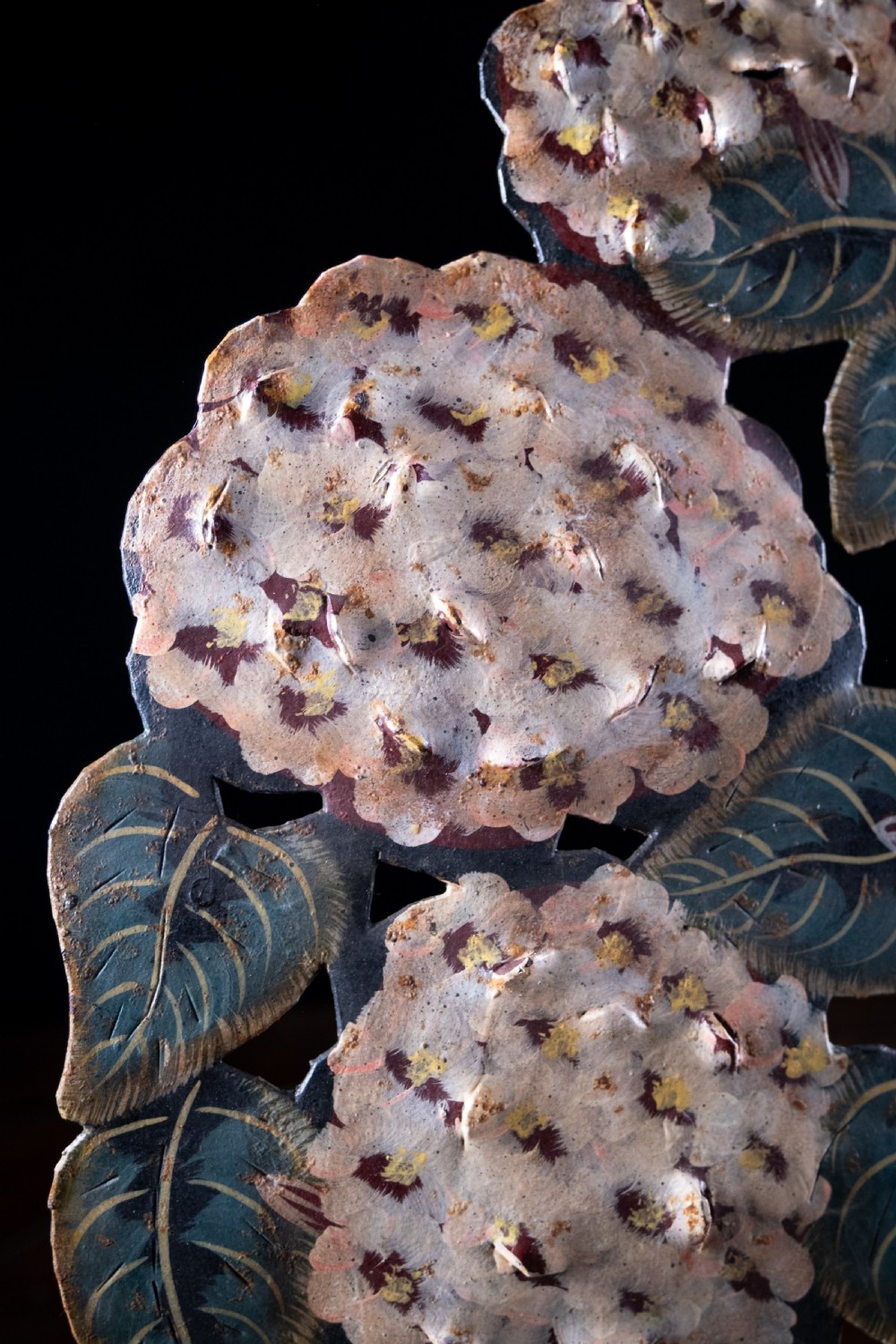 Early 20th Century Hydrangea Toleware Dummy Board View II