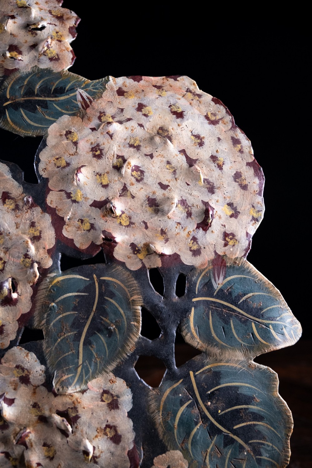 Early 20th Century Hydrangea Toleware Dummy Board View III