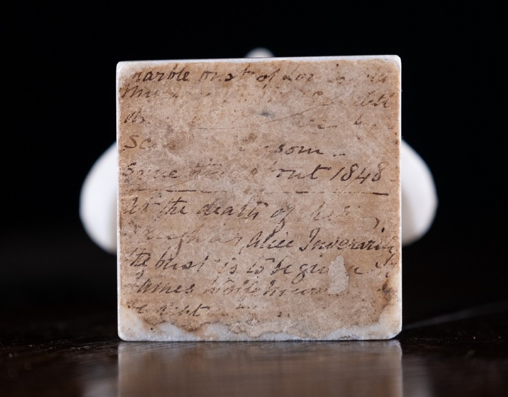 Diminutive 'Marble Bust Of Louisa', Dated 1848 View XI