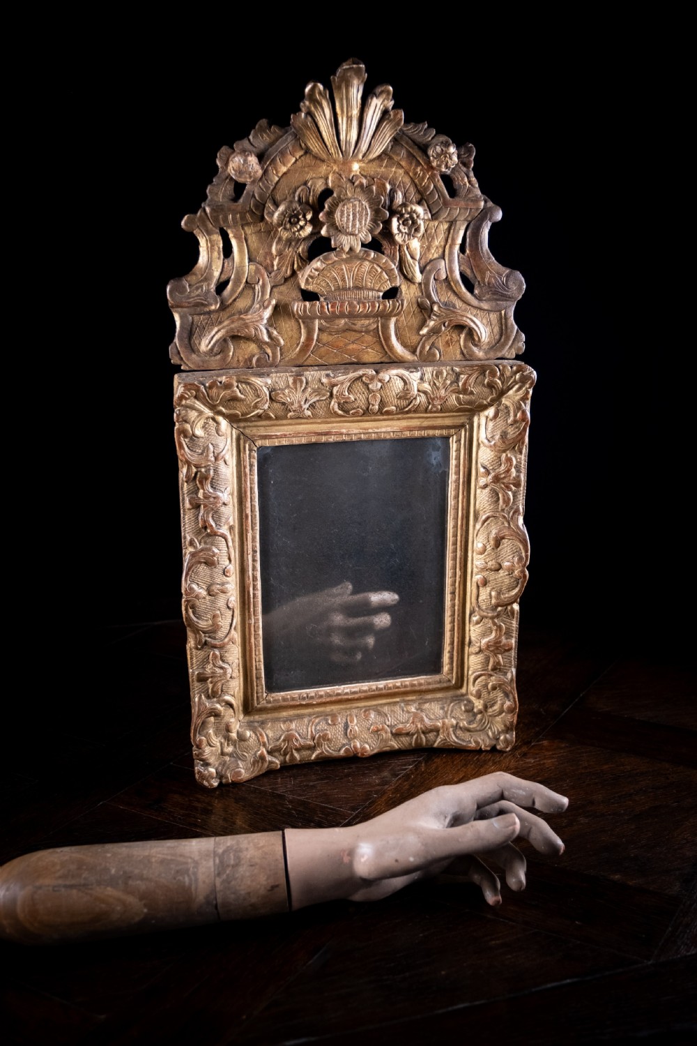 18th Century Louis XV Giltwood Mirror, c.1750 View VIII
