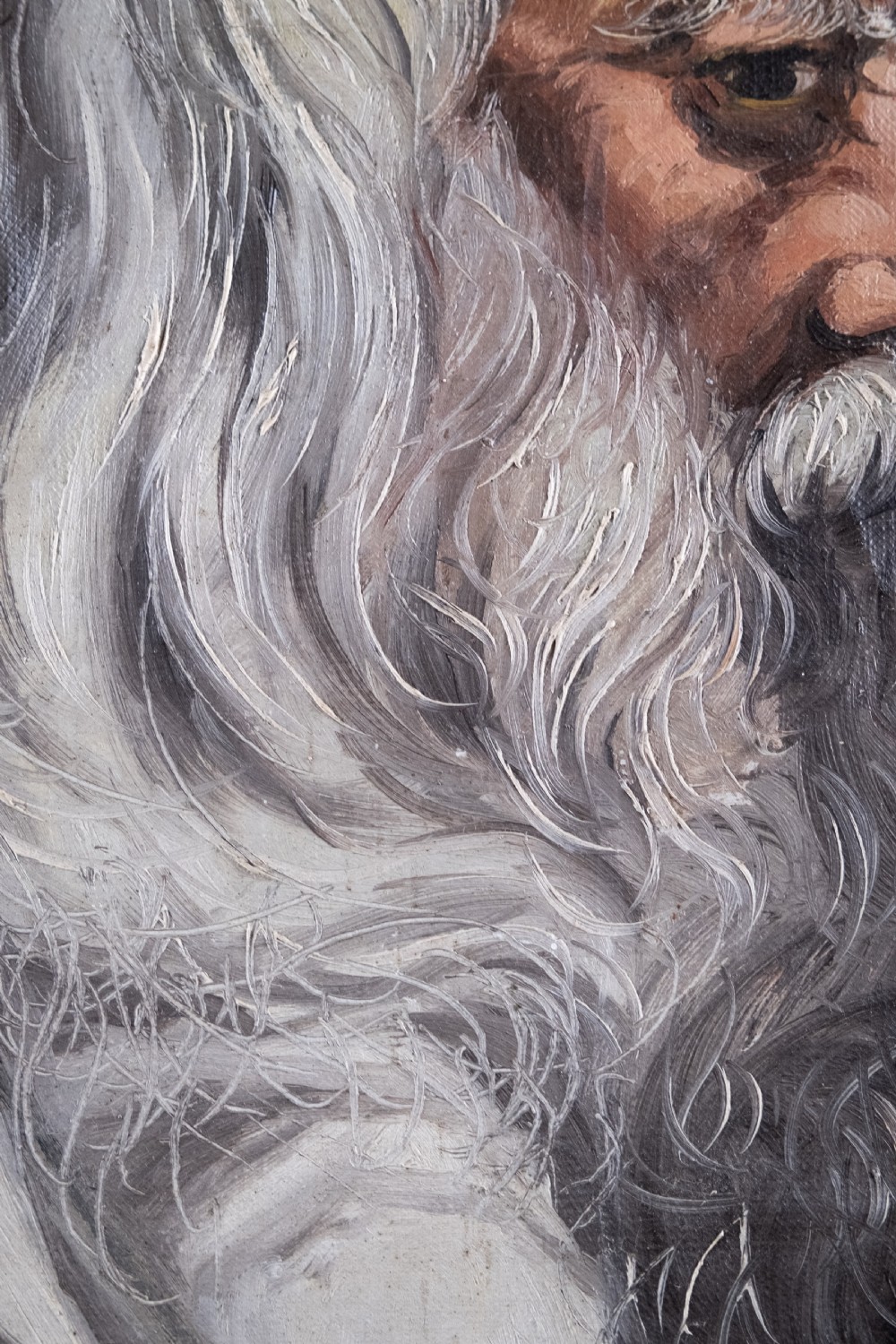 Portrait Of A Wisened Sage. Oil On Canvas. View IV