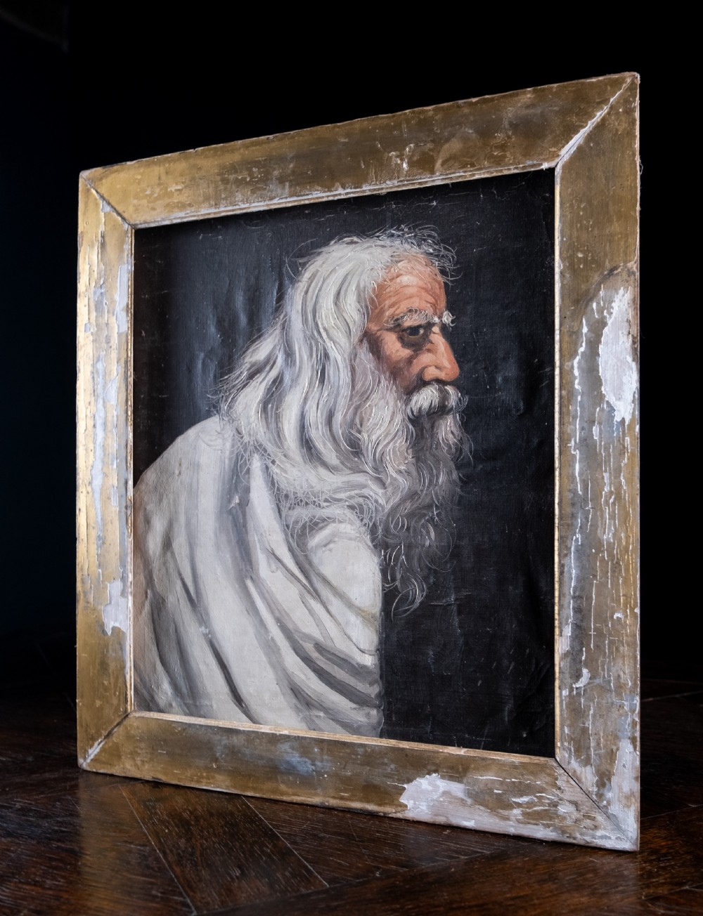 Portrait Of A Wisened Sage. Oil On Canvas. View VII