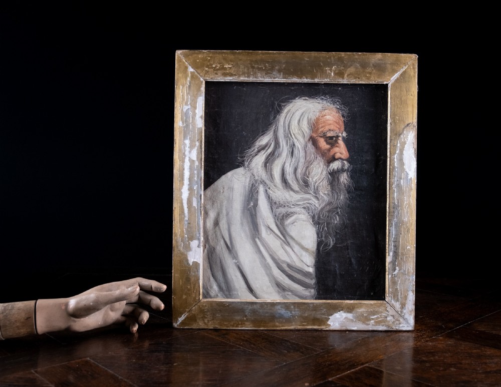 Portrait Of A Wisened Sage. Oil On Canvas. View X