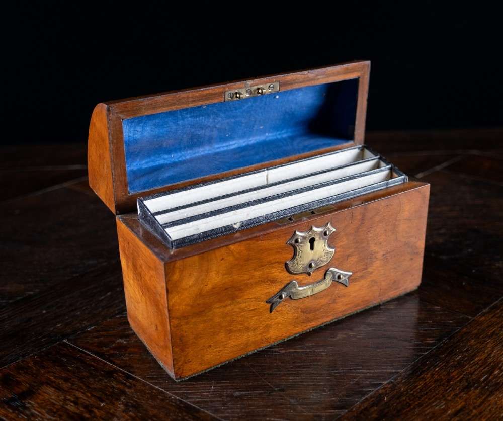 Victorian Walnut Dome Top Desk Tidy