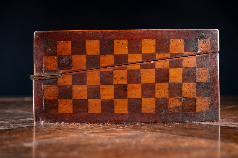 19th Century Primitive Parquetry Writing Slope View V